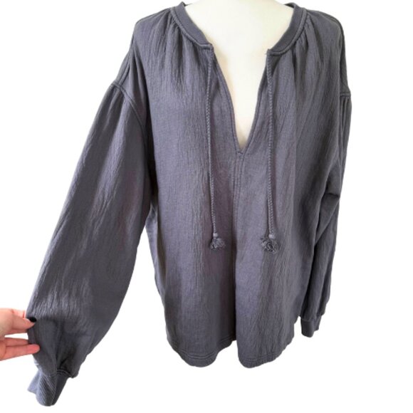 AERIE Easy Street Sweatshirt in Shell Grey Size S - Picture 2 of 12